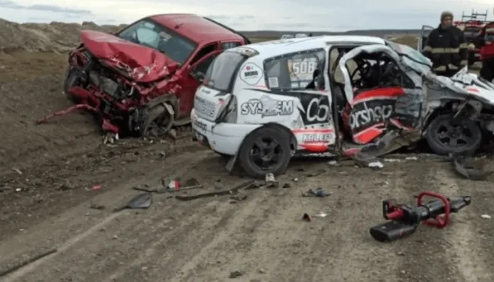 Así quedaron los autos involucrados en el choque (Gentileza Los Andes).