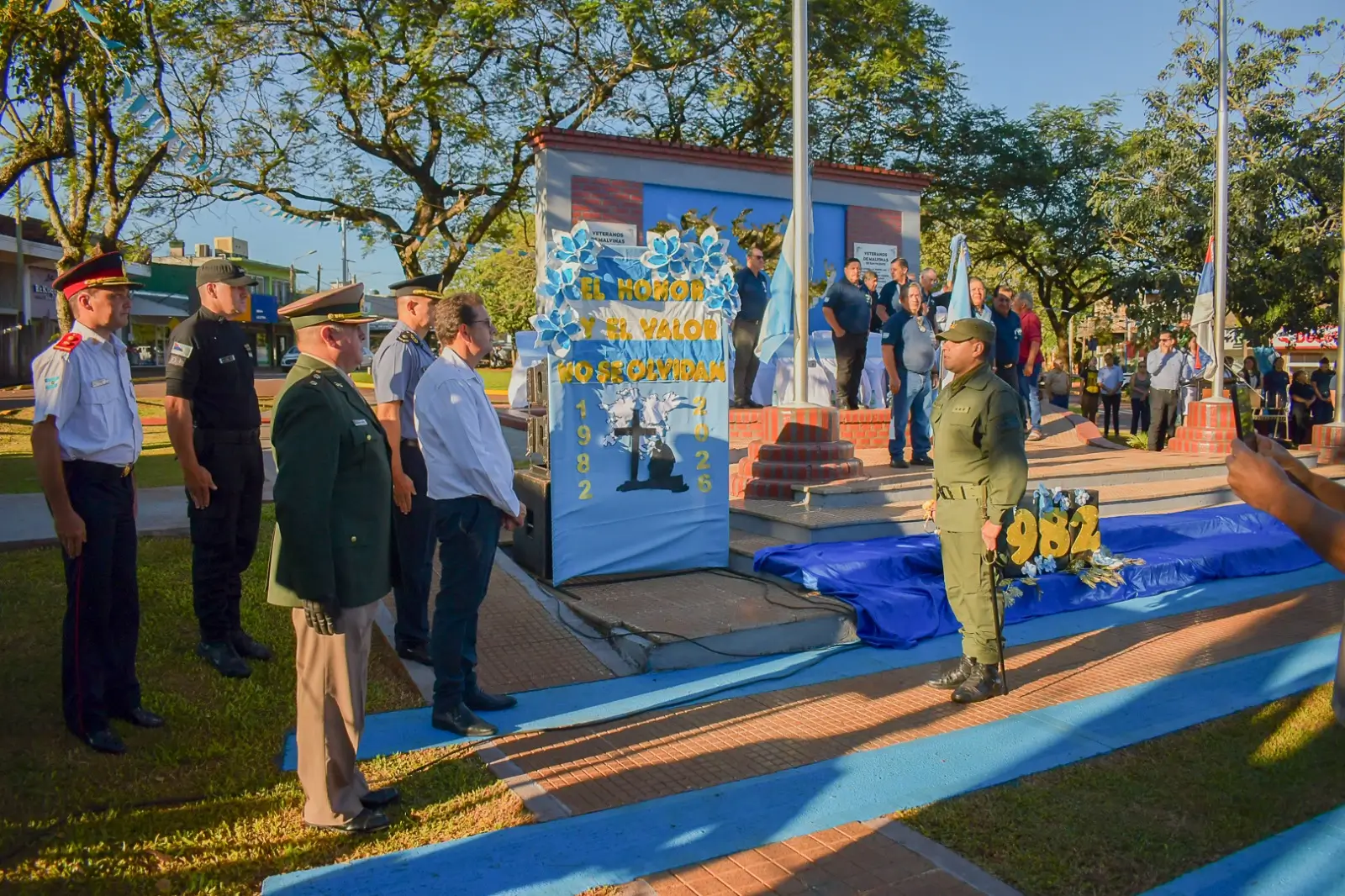 San Vicente rindió homenaje a los veteranos de Malvinas en un acto cargado de emoción